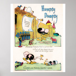 Nursery Rhyme "Humpty Dumpty" poster