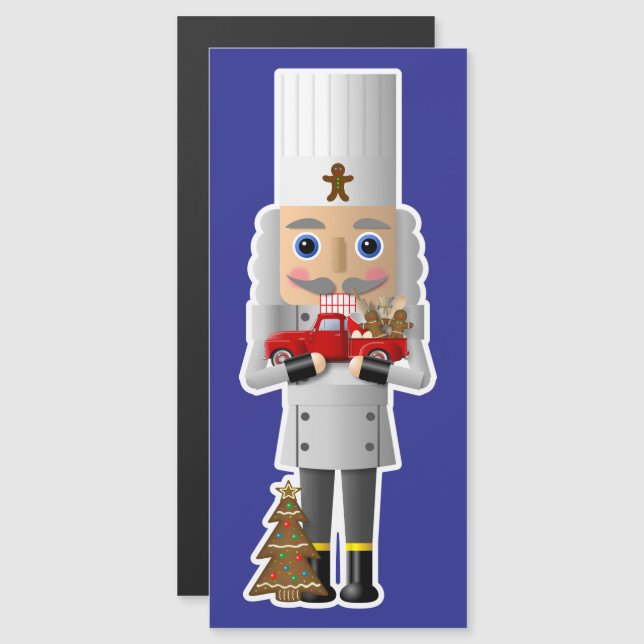 Nutcracker Baker com Pequeno Caminhão Vermelho (Frente/Verso)