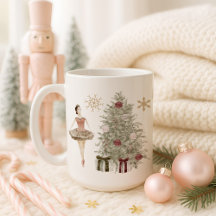 Nutcracker Ballerina Personalizou a caneca de Nata
