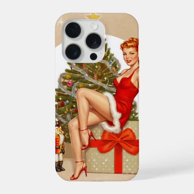 Nutcracker Sweet Retro Pinup Christmas iPhone Case (Verso)