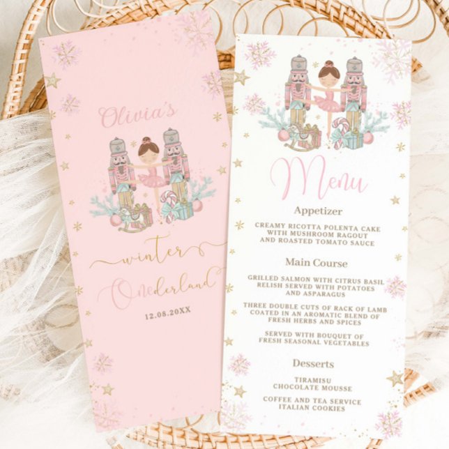 Nutcracker Winter Onederland 1st Birthday Menu (Criador carregado)