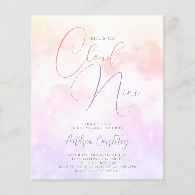 Nuvem de Orçamento Nove Sonhos Nuvens e Estrelas d (Frente)