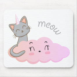 nuvem de unicat com mouse pad