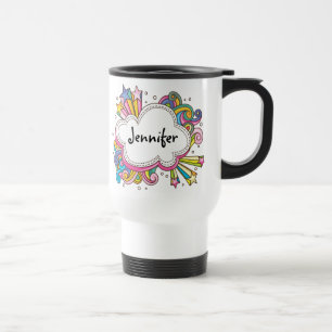 Nuvem Funky caneca de viagem personalizada