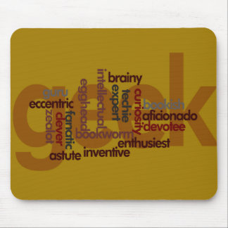 Nuvem Geeky engraçada Mousepad da palavra