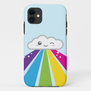 Nuvem Kawaii e capas de iphone Arco-Íris