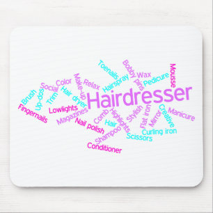 Nuvem Mousepad da palavra do cabeleireiro