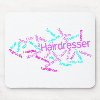 Nuvem Mousepad da palavra do cabeleireiro