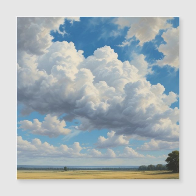 Nuvens Brancas e Céu Azul Claro (Frente)