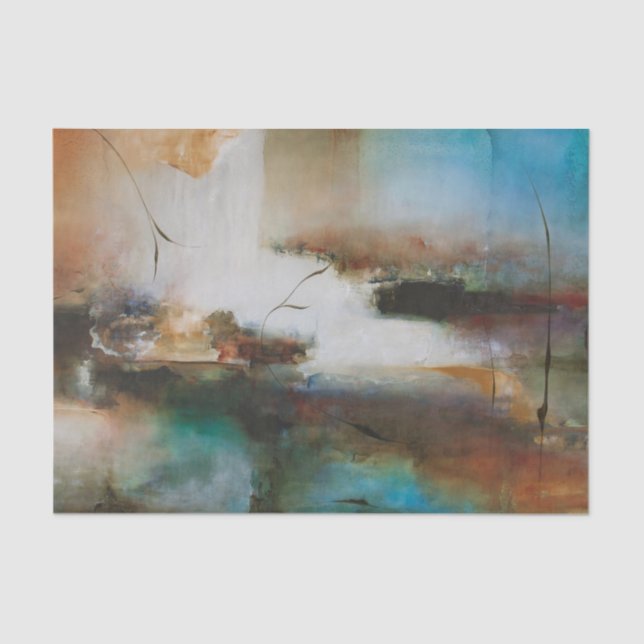 Nuvens de Aquarela abstrato - Papel Tecido (Frente )