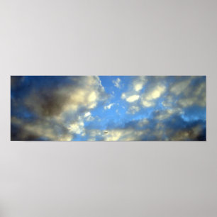 Nuvens de tempestade panorâmica Impressão Poster