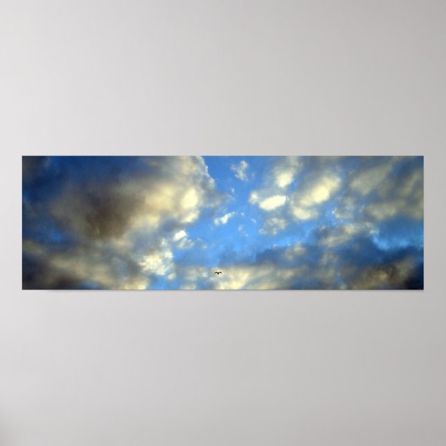 Nuvens de tempestade panorâmica Impressão Poster (Frente)