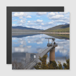 Nuvens do Lago Bellfield no Cartão Magnético de Ág