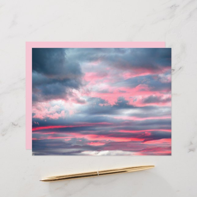 Nuvens Lindos Céu Azul Branco Rosa (Frente/Verso In Situ)