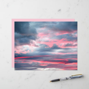 Nuvens Lindos Céu Azul Branco Rosa