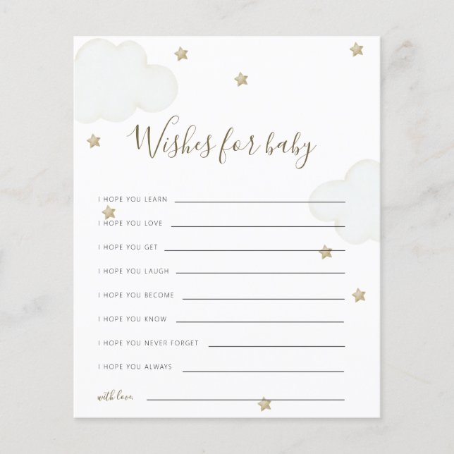 Nuvens Neutras De Gênero e Estrelas Desejam Bebê (Frente)