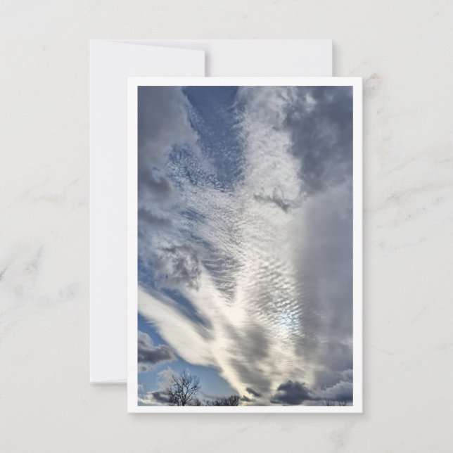 Nuvens no céu de janeiro - Cartão de notas da visã (Frente)