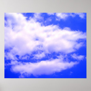 Nuvens no Poster do céu azul limpo