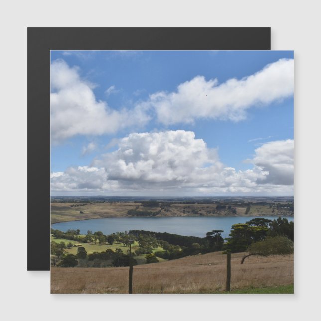 Nuvens sobre o Lago Gnotuk Camperdown Placa Magnét (Frente/Verso)