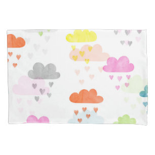 Nuvens Sonhadoras: Chuva De Coração Por Aquarela