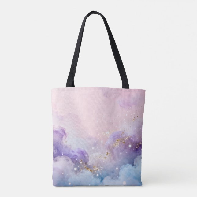 Nuvens Sonhadoras do Oriente - Bolsa Tote Pastel M (Verso)