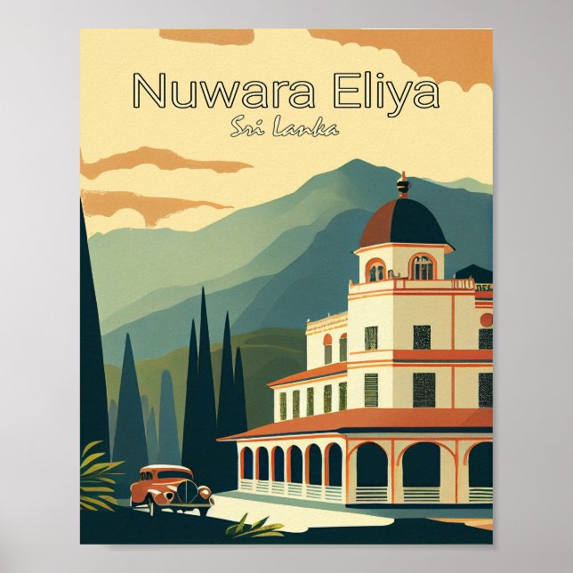 Nuwara Elia Sri Lanka Poster de viagens Minimalist (Frente)