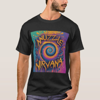Nuzzle em camiseta design Nirvana