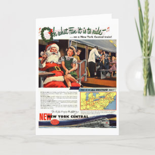 NY Central Railroad — Cartão de Natal