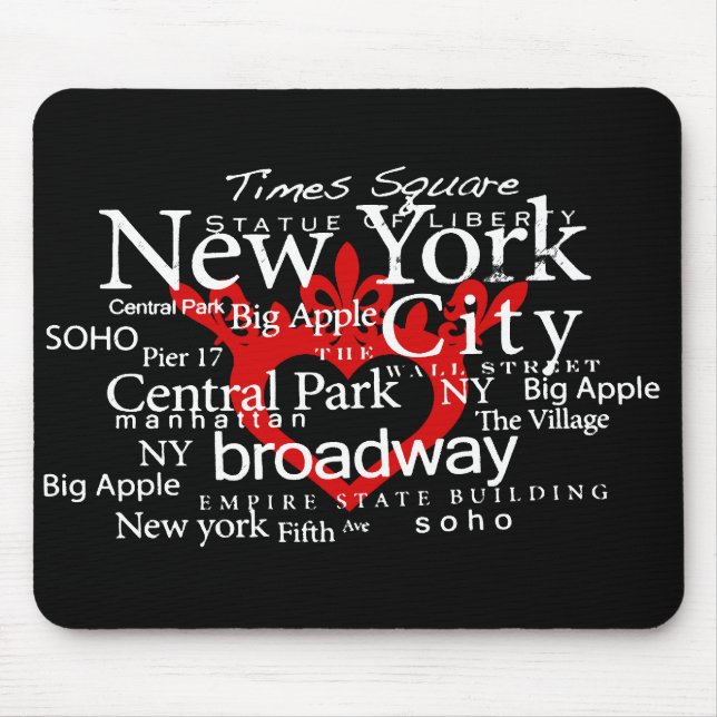 NYC em meu coração Mousepad (Frente)