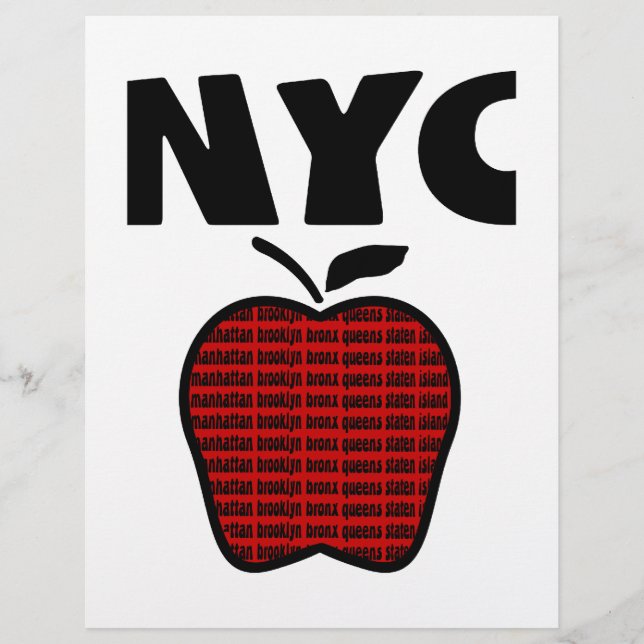 NYC - Grande Maçã Com Todos Os 5 Boroughs (Frente)