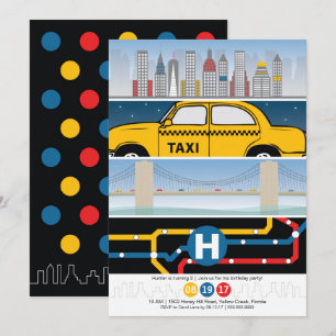 NYC Pensou Convite De Aniversário