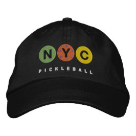 NYC Pickleball EMBROIDEREM boné escuro v2
