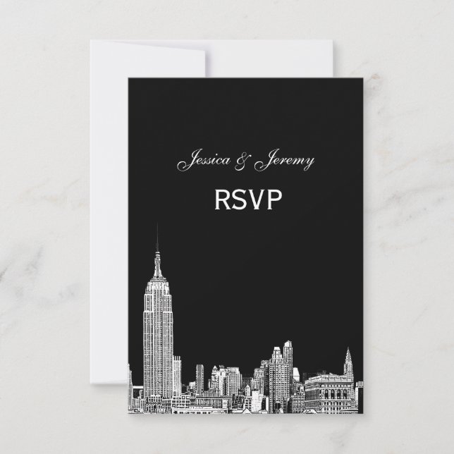 NYC Skyline 01 RSVP Inserido nº 1 com menu (Frente)