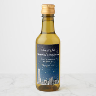 NYC Skyline Enchida Gradiente Azul Estrelado BG