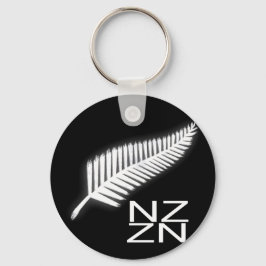 NZ Silver Fern National Emblem Patriotic Chaveiro