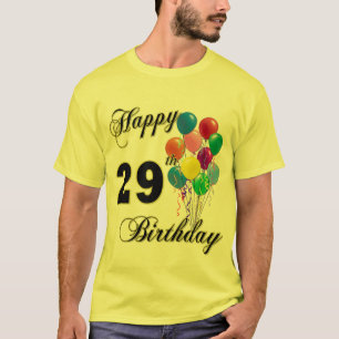 O 29o aniversário feliz Balloons o t-shirt