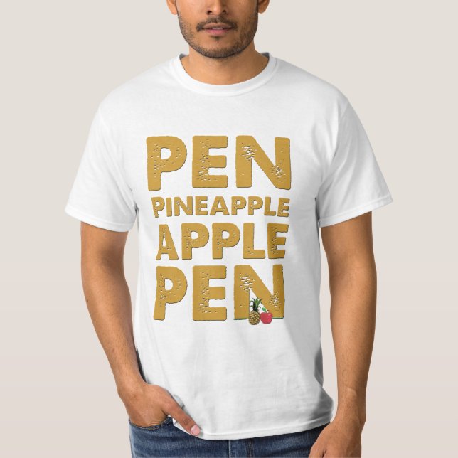 O abacaxi Apple da caneta encerra a camisa - T (Frente)