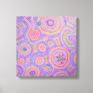 O aborígene inspirou canvas superiores