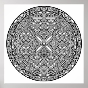 O abstrato do poster da mandala da cor você mesmo