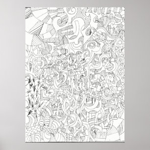 O abstrato esboça o poster