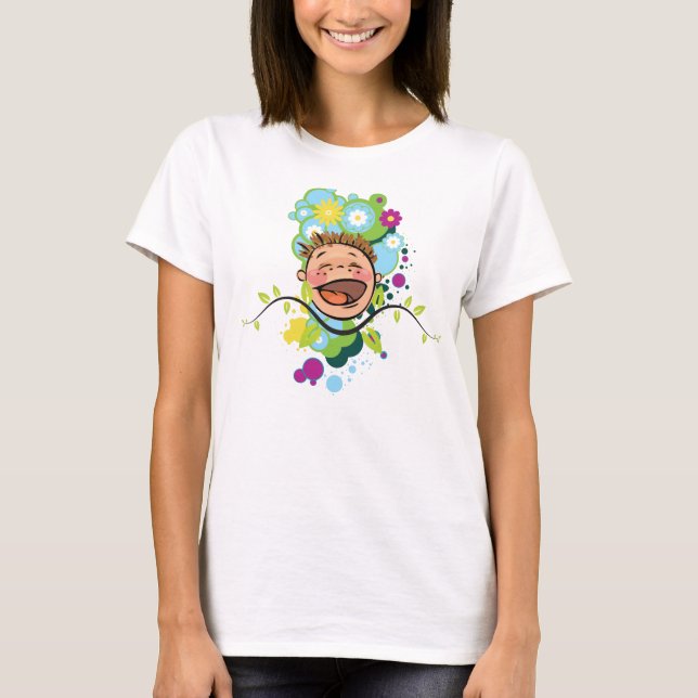 O Abstrato Happy Kid T-Shirt (Frente)