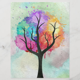 O abstrato pastel é uma árvore de pintura a óle