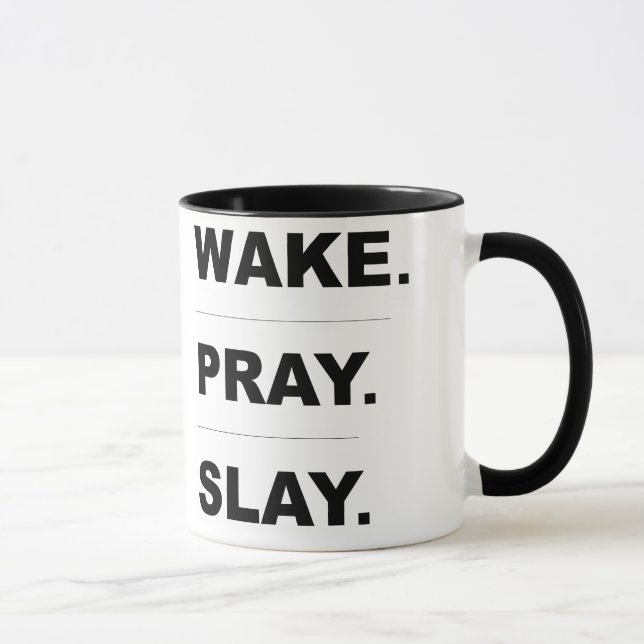 O "acordar Pray massacra" a caneca (Direita)