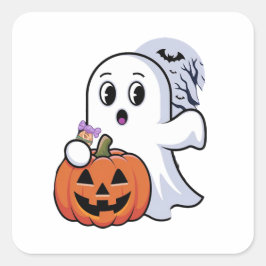 O adesivo branco do fantasma do Halloween: Modo no