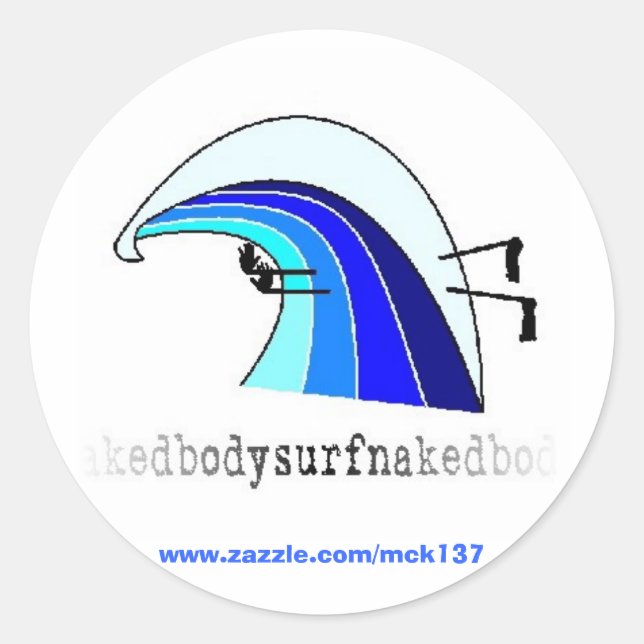O adesivo clássico do Roupa BSN Bodysurfing (Frente)