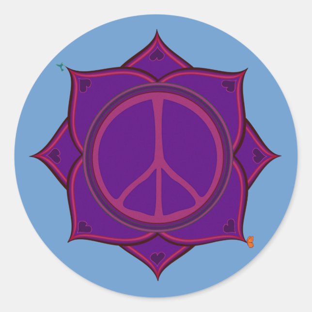 O adesivo da Flor de Paz (Frente)