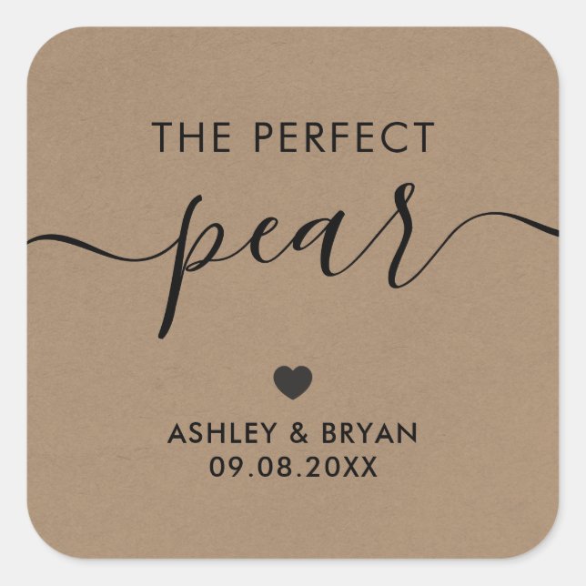 O adesivo da pera perfeita, etiqueta de presente,  (Frente)