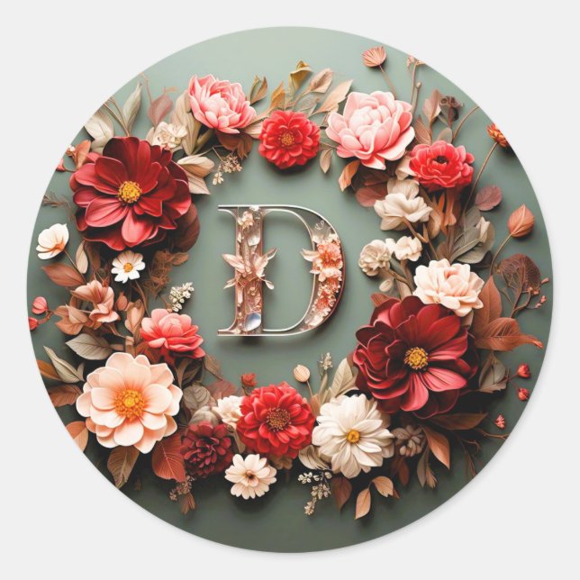 O adesivo de envelope letra D (Frente)