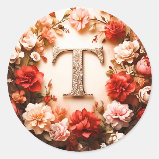 O adesivo de envelope Letter T (Frente)