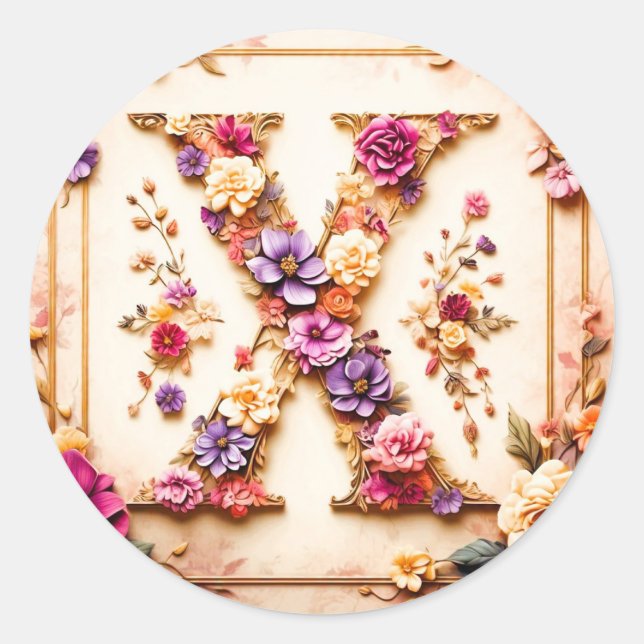 O adesivo de envelopes X com a letra (Frente)